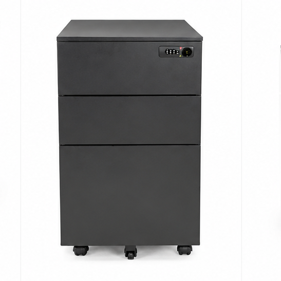 Pedestal - Mobile – 3 Drawer - Black
